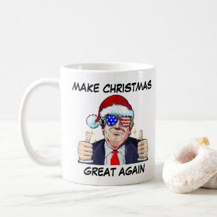 Santa Trump Make Christmas Great Again Xmas 2023 Coffee Mug