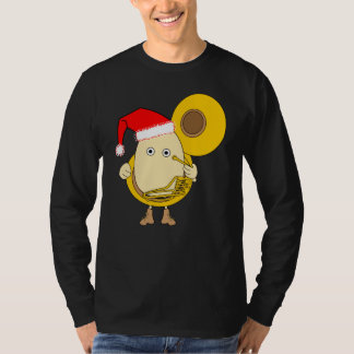 Santa Tuba Player Egghead T-Shirt