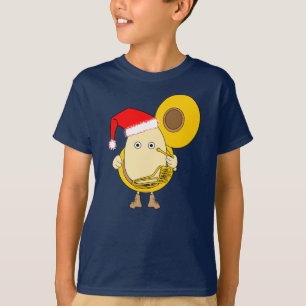 Santa Tuba Player Egghead T-Shirt
