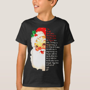 Santa Twas The Night Before Christmas Matching Paj T-Shirt