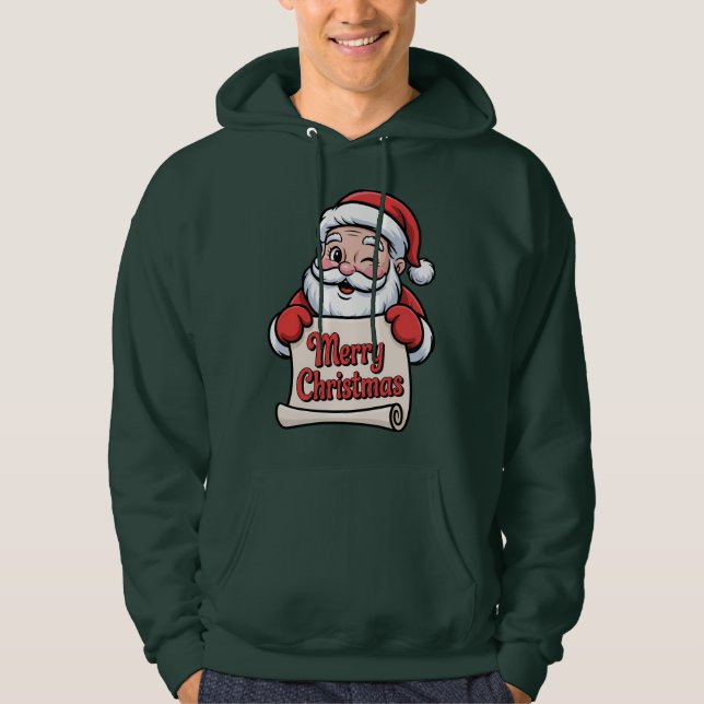Santa Twinkle "Merry Christmas" Hoodie (Front)
