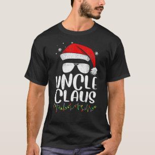 Santa Uncle Claus Face Sunglasses With Hat Christm T-Shirt