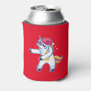 Santa Unicorn Can Cooler