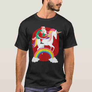 Santa Unicorn Santa Clause Christmas Cool Unicorn T-Shirt