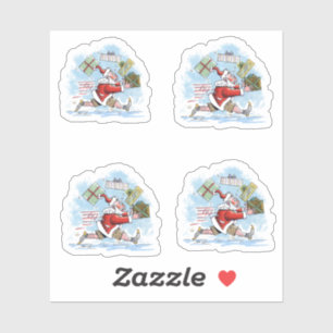 Santa Unprepared contour stickers