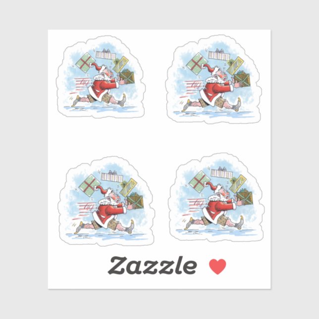 Santa Unprepared contour stickers (Sheet)