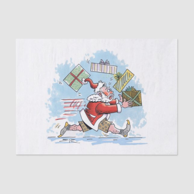 Santa Unprepared tissue paper large (Front)