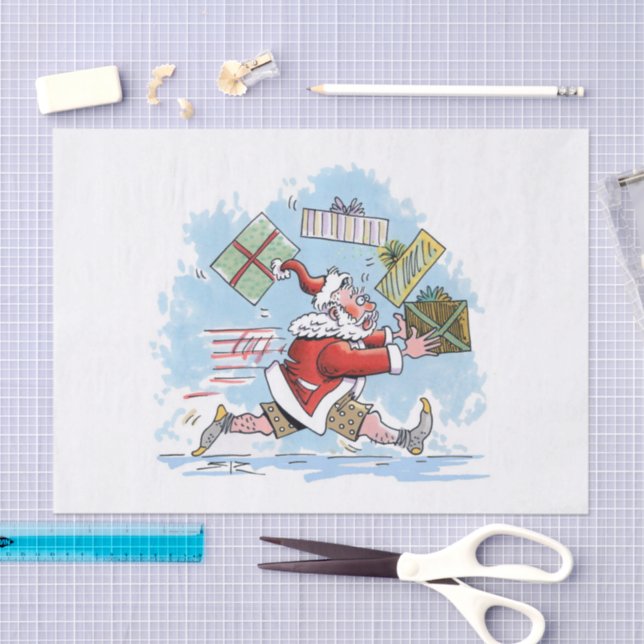 Santa Unprepared tissue paper large (Craft)