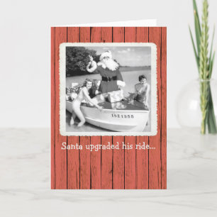 Santa Upgraded his Ride Christmas Holiday Card