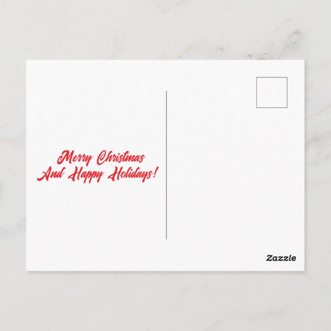 Santa Versus The Snowmen Flat Greeting Card (Back)