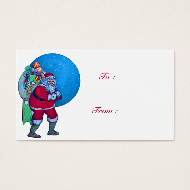 SANTA VINTAGE 3 GIFT TAG (Front)