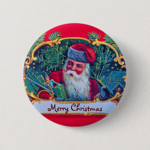 SANTA VINTAGE And Christmas Gifts 6 Cm Round Badge