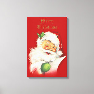 Santa Vintage Canvas Print