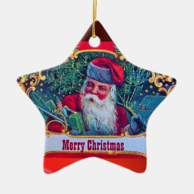 SANTA VINTAGE CERAMIC TREE DECORATION (Front)