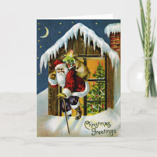 Santa Vintage Christmas Card