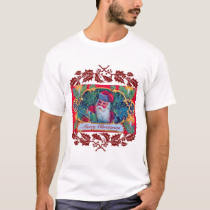 SANTA VINTAGE,CHRISTMAS GIFTS,RED WINTER  FLORAL T-Shirt