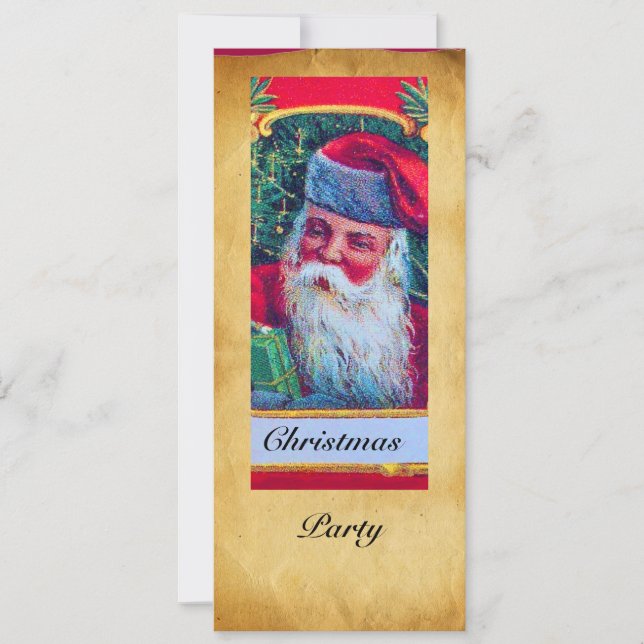 SANTA VINTAGE CHRISTMAS PARTY 1 INVITATION (Front)