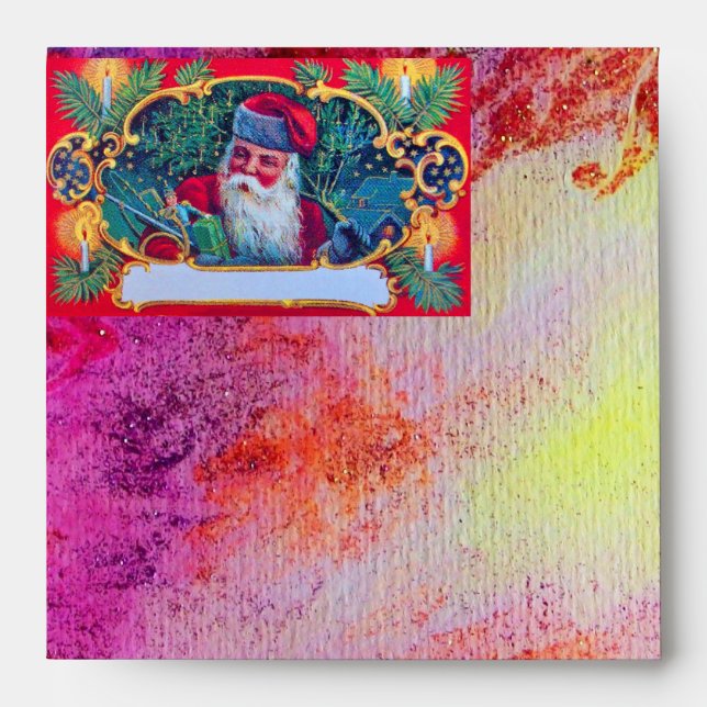 SANTA VINTAGE CHRISTMAS PARTY ENVELOPE (Front)