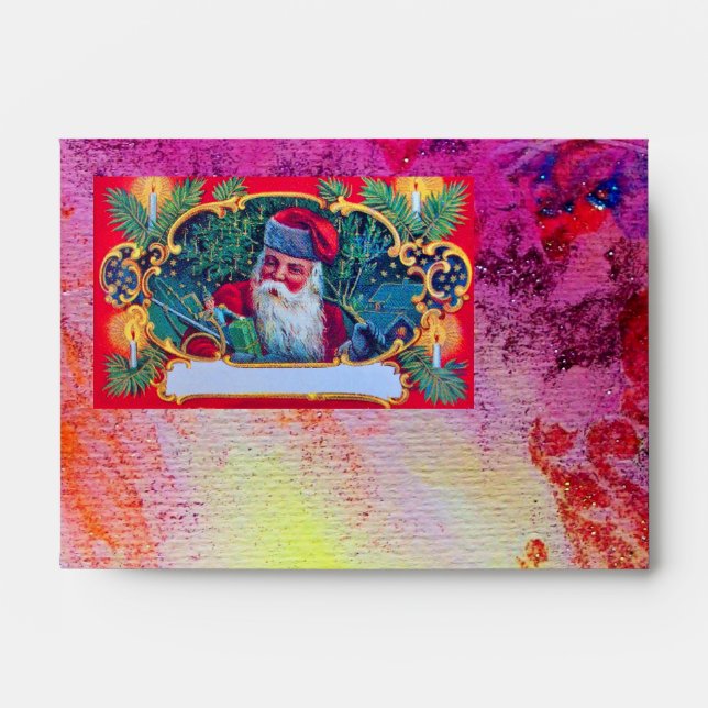 SANTA VINTAGE CHRISTMAS PARTY ENVELOPES (Front)