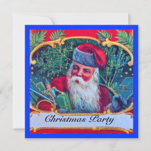 SANTA VINTAGE CHRISTMAS PARTY INVITATION