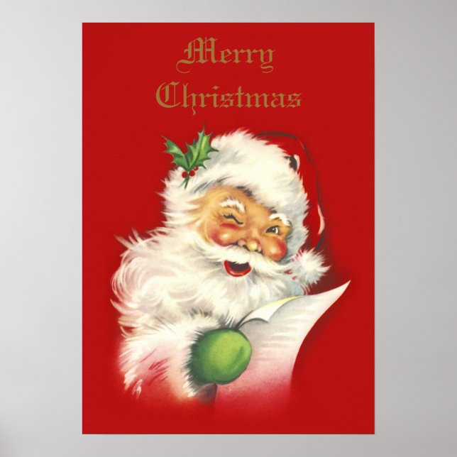 Santa Vintage Poster (Front)