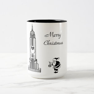 Santa Vintage Style New York City Christmas Mug