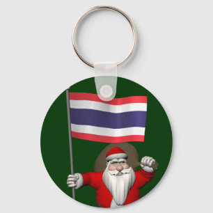 Santa Visiting Thailand Key Ring