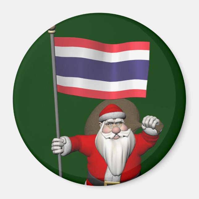 Santa Visiting Thailand Magnet (Front)