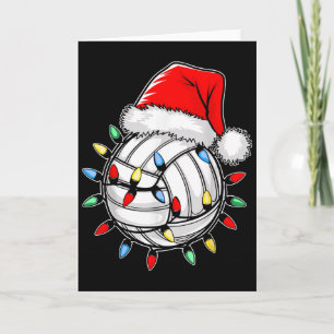 Santa Volleyball Ball Shirt Men Youth Boys Christm Card