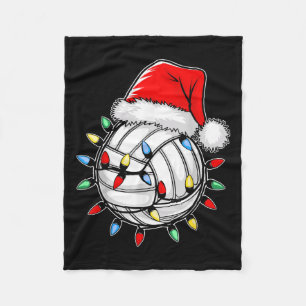 Santa Volleyball Ball Shirt Men Youth Boys Christm Fleece Blanket
