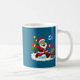 Santa Volleyball Playing Srt Christmas Tree Xmas P Coffee Mug