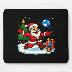 Santa Volleyball Playing Srt Christmas Tree Xmas P Mouse Mat
