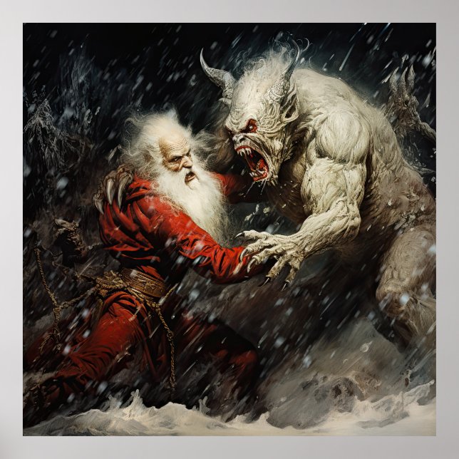 Santa VS Krampus Poster (Front)