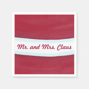Santa Waist Red and White Holiday Napkins