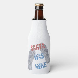 Santa Was Here Bottle Cooler