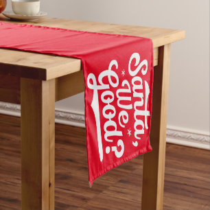 Santa We Good? Christmas Gift For Him For Her Short Table Runner