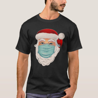 Santa Wearing Mask And Sunglasses Mens Christmas 2 T-Shirt