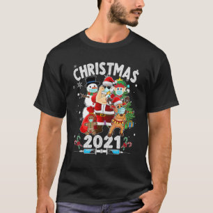 Santa Wearing Mask Cool Santa Claus T-Shirt