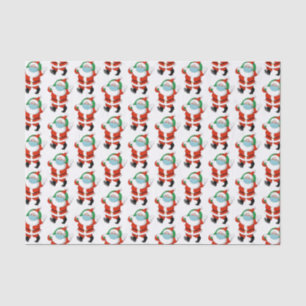Santa wearing medical mask tissue paper