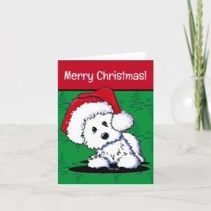 Santa Westie Christmas Holiday Card