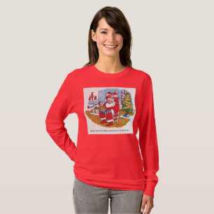 Santa Wet women red long sleeve T-shirt