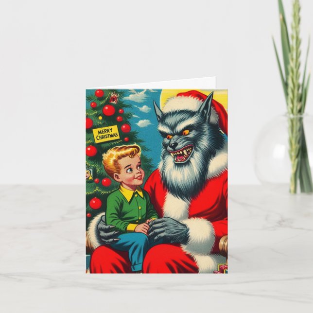 Santa What Big Eyes You Have Card (Front)