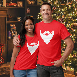 Santa white beard and moustache / moustache t-shir T-Shirt