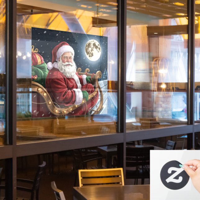 Santa Window Cling (Restaurant Window)