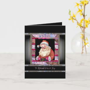 Santa Wink Elegant Christmas Card