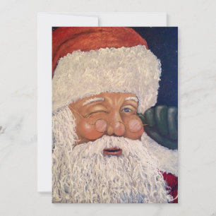 Santa Winking Holiday Card