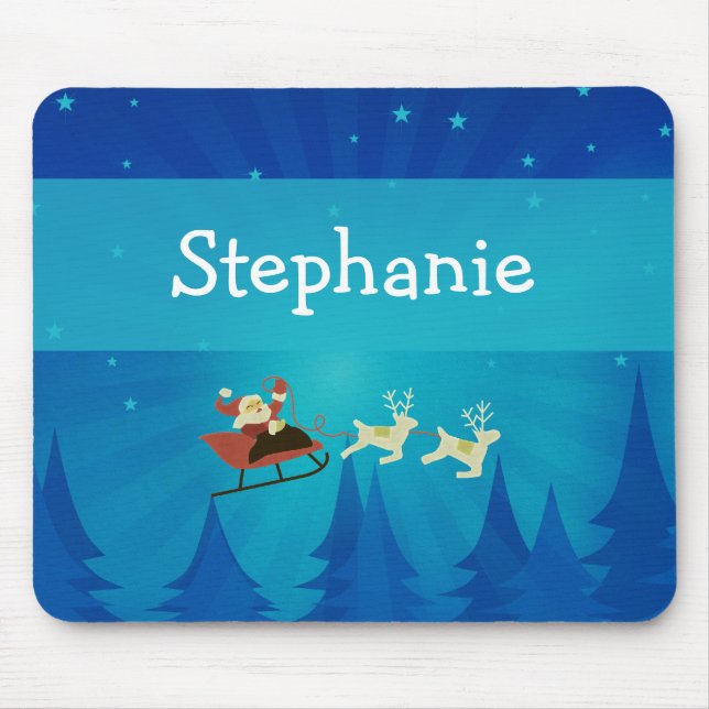 Santa Winter Scene Mousepad (Front)