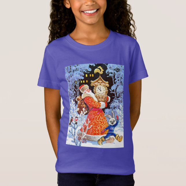 Santa with a clock T-Shirt (Front)
