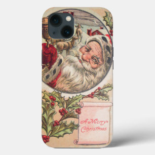 Santa with Bell and Holly iPhone 13 Case