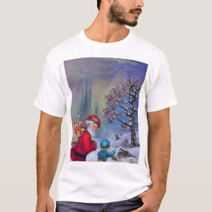 SANTA WITH CHILD IN THE WINTER SNOW T-Shirt